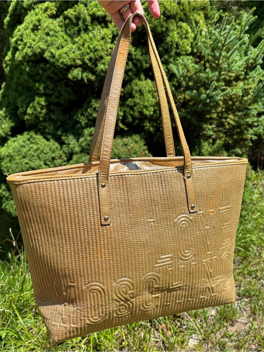 Love Moschino Gold Tote Bag